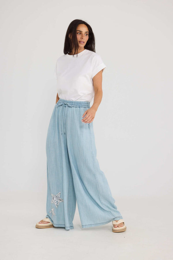 Brave and True Phillipa Pants - Icy Blue