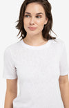 YAYA T-shirt with contrasting ribbed trim - Melange