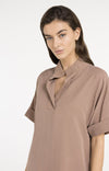 YAYA Dress with Short Sleeves and Polo collar