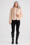 Brave + True Glamour Fur Jacket - Blush Sparkle