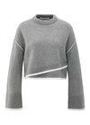 YAYA Contrast Color Sweater - Collegiate Blue Mela