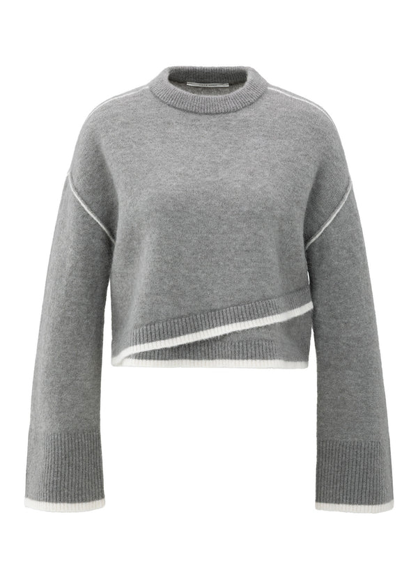 YAYA Contrast Color Sweater - Collegiate Blue Mela