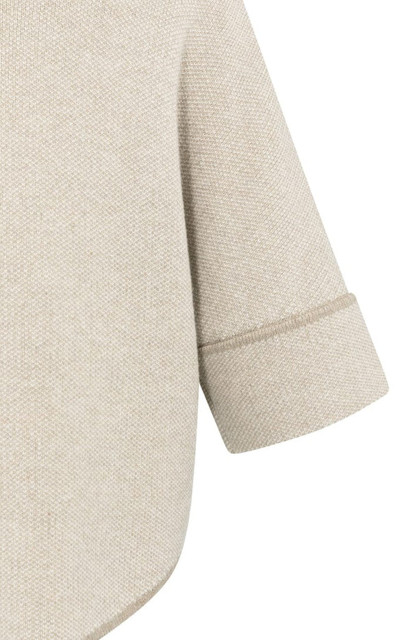 YAYA knit poncho cardigan - Oxford Tan Brown Dressin