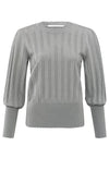 YAYA knitted sweater - light metal grey