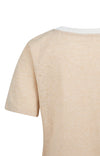 YAYA T-shirt with contrasting ribbed trim - Melange