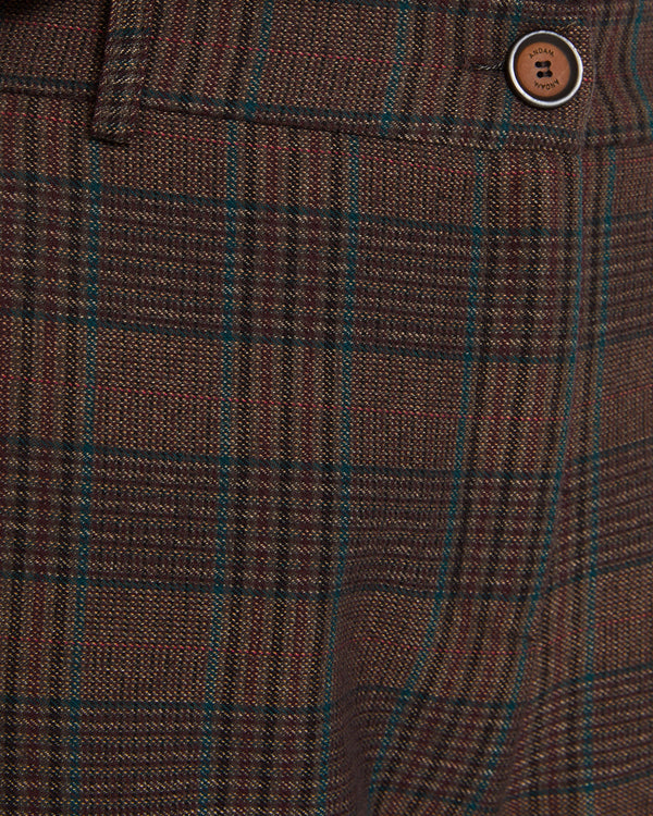 ANDAM Plaid Pant - Bordeaux