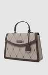 PRINGLE Argyle AOP Top Handle Crossbody Bag - Stone