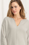 YAYA Chenille V-neck sweater - Silver Lining Beige