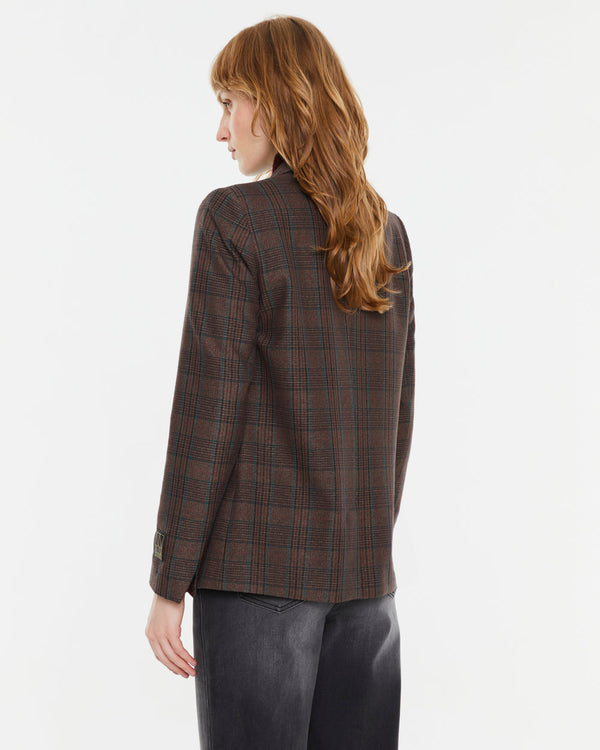 ANDAM Plaid Blazer - Bordeaux